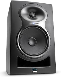 KALI AUDIO LP-6 V2 6.5" Project Lone Pine Powered Studio Monitor - Low-Noise Bi-Amped Professional Studio Speaker for Music Production - 80W, 115dB Max SPL - TRS, RCA, XLR Inputs - Single, Black