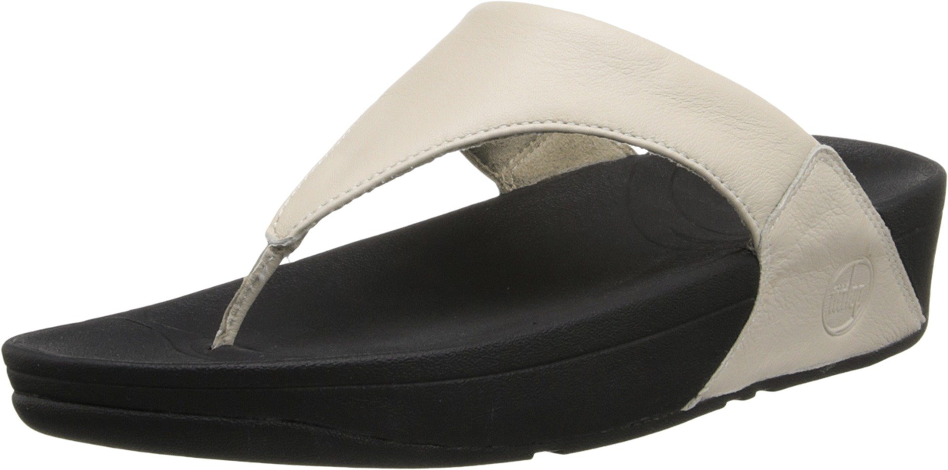 Fitflop Lulu Leather Toepost, Platform Sandals Women, Black, 36 EU