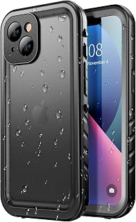 SPORTLINK for iPhone 13 Waterproof 360 Full Body Case, Black
