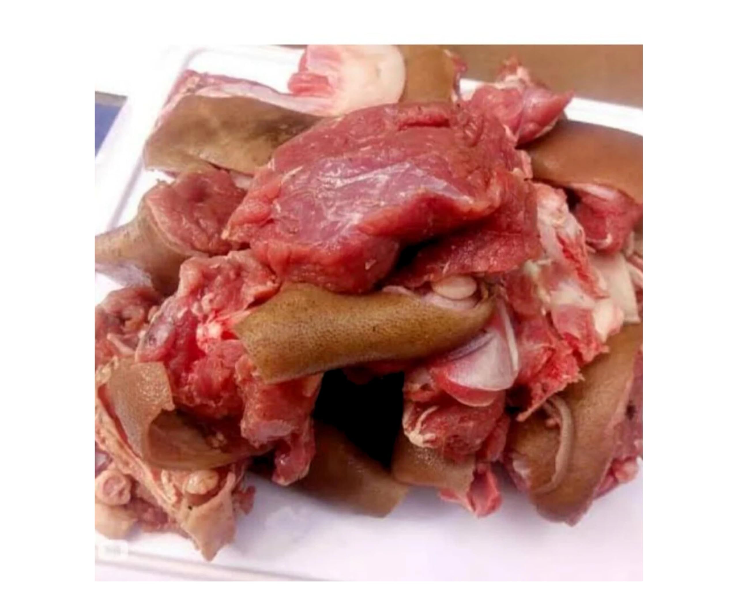 Frozen and Fresh Goat Meat 2lb | With Bone and Burned Skin