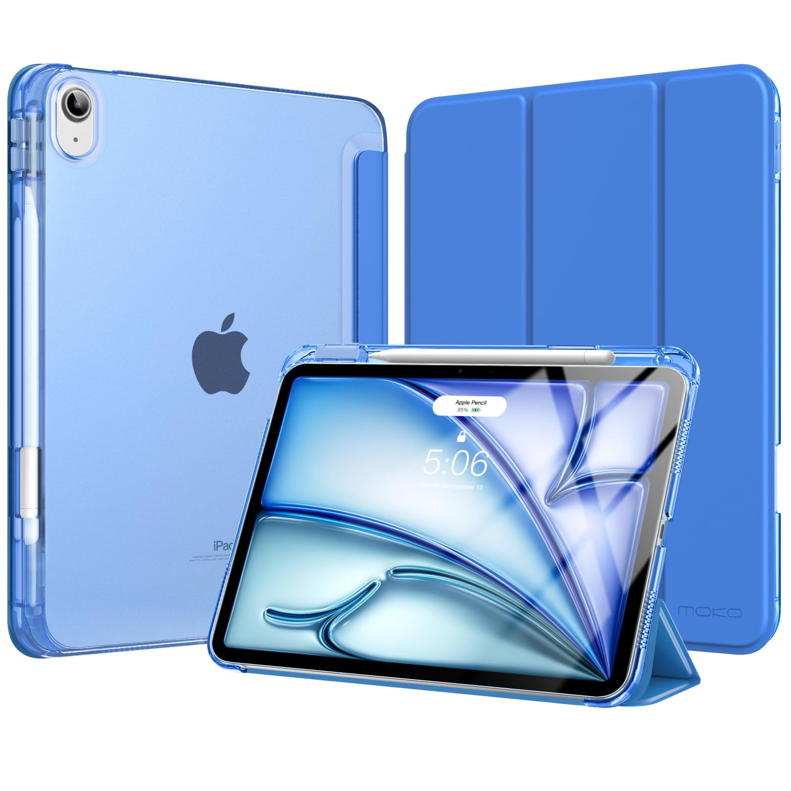 MoKo Cover for iPad Air 11 inch (M4/M3/M2) 2026/2025/2024 with Pen Holder