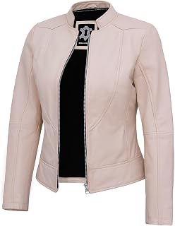 Real Lambskin Casual Womens Leather Jacket
