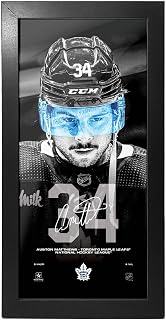 Toronto Maple Leafs Art | Auston Matthews Neon Frame 6" x 12"