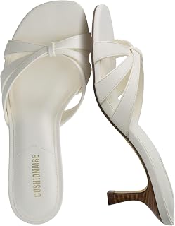 CUSHIONAIRE Malta Women's Strappy Sandals Elegant Open Toe Low Heel Memory Foam Comfort Sandals