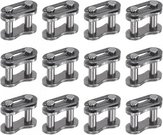 uxcell 16Pcs #25 Chain Master Connector Link Roller, 1/4" Pitch Carbon Steel, Standard Connecting Split Links for 04C Chain