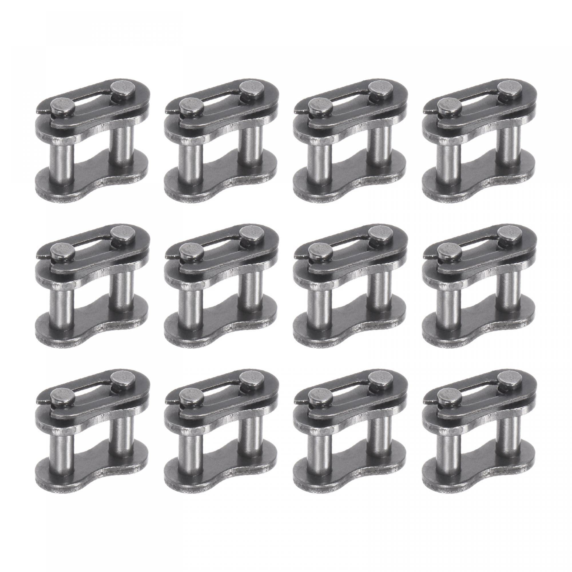 uxcell 16Pcs #25 Chain Master Connector Link Roller, 1/4" Pitch Carbon Steel, St