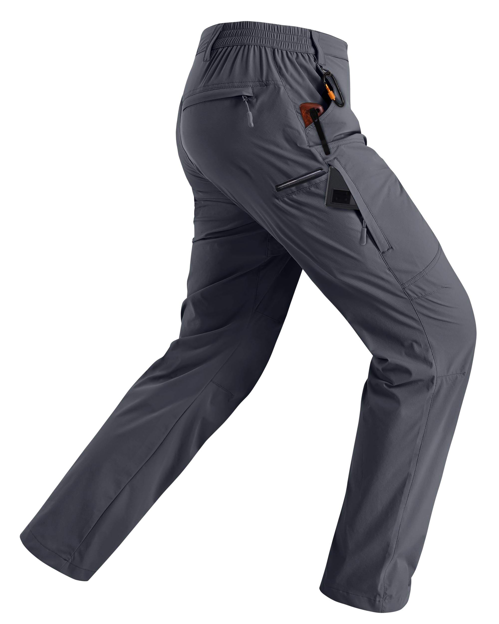 Rapoo Mens Hiking Pants Lightweight Water Resistant Breathable Nylon Cargo Pants