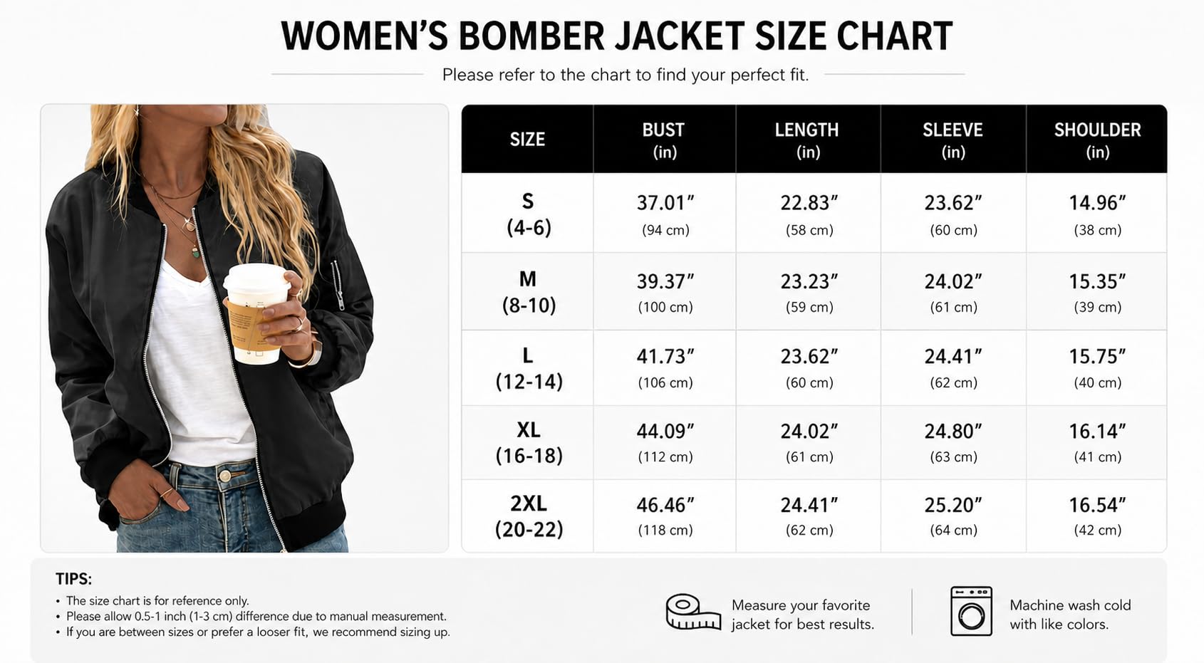 Women Lightweight Casual Zip Up Bomber Jacket Classic Windbreaker with Pockets f