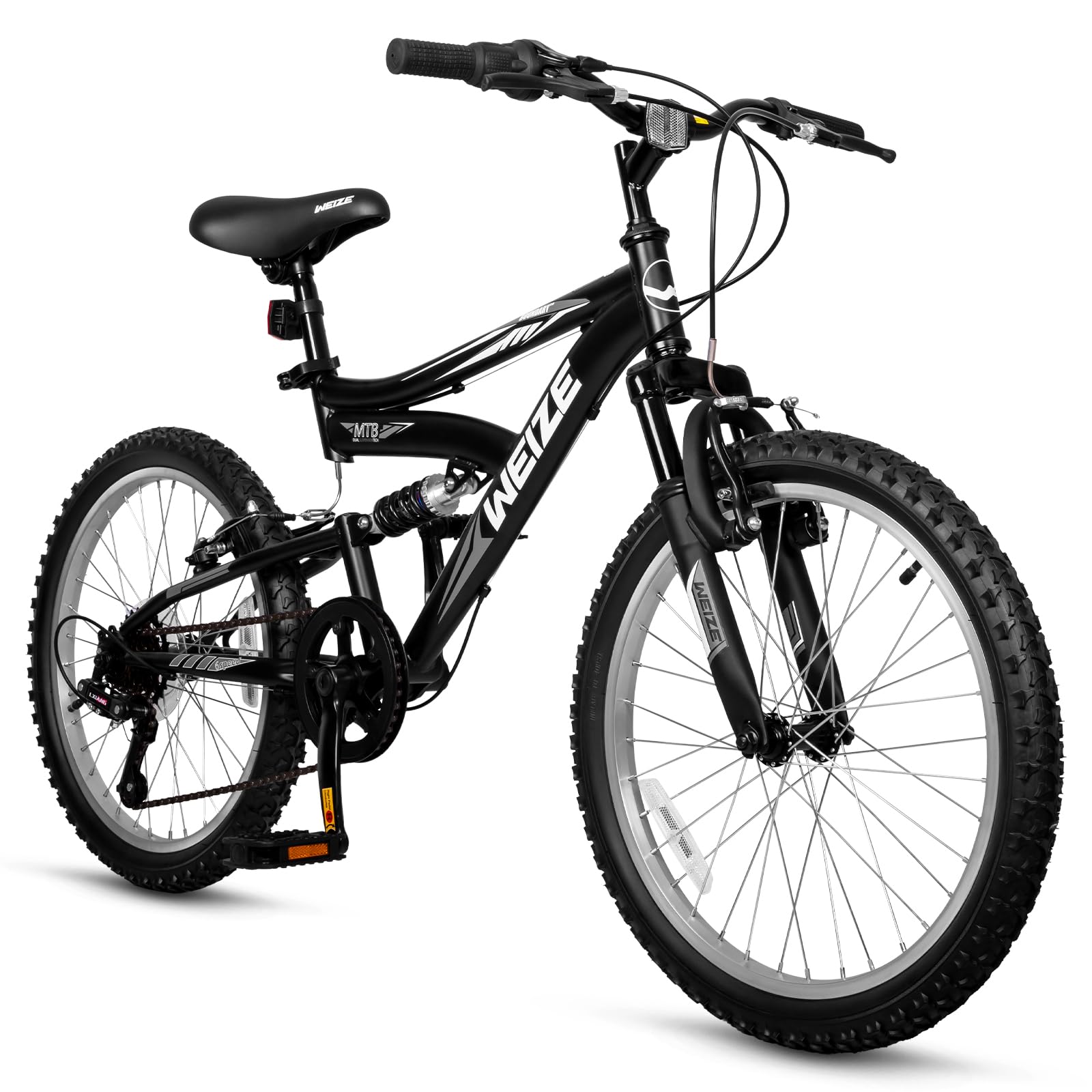 WEIZE 20/24 Inch Kids Mountain Bike for Boys and Girls, Dual Suspension | 20 Inc