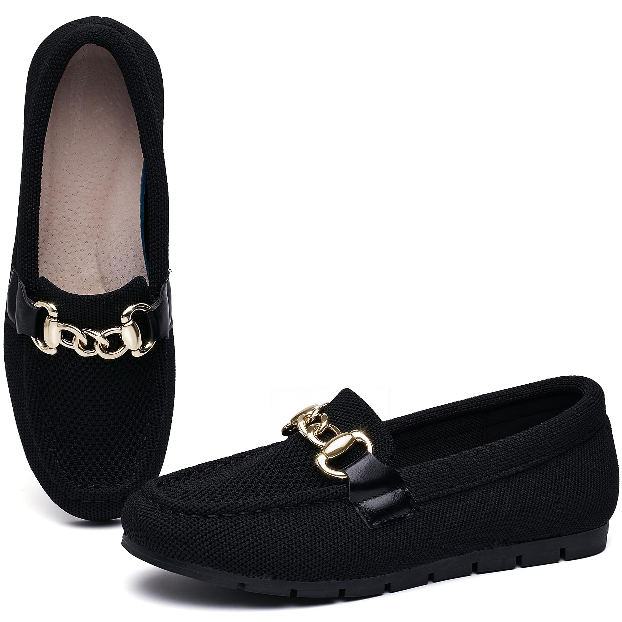 ABEJOJO Women Loafers Comfortable Casual Flat Shoes Walking Driving Elegant