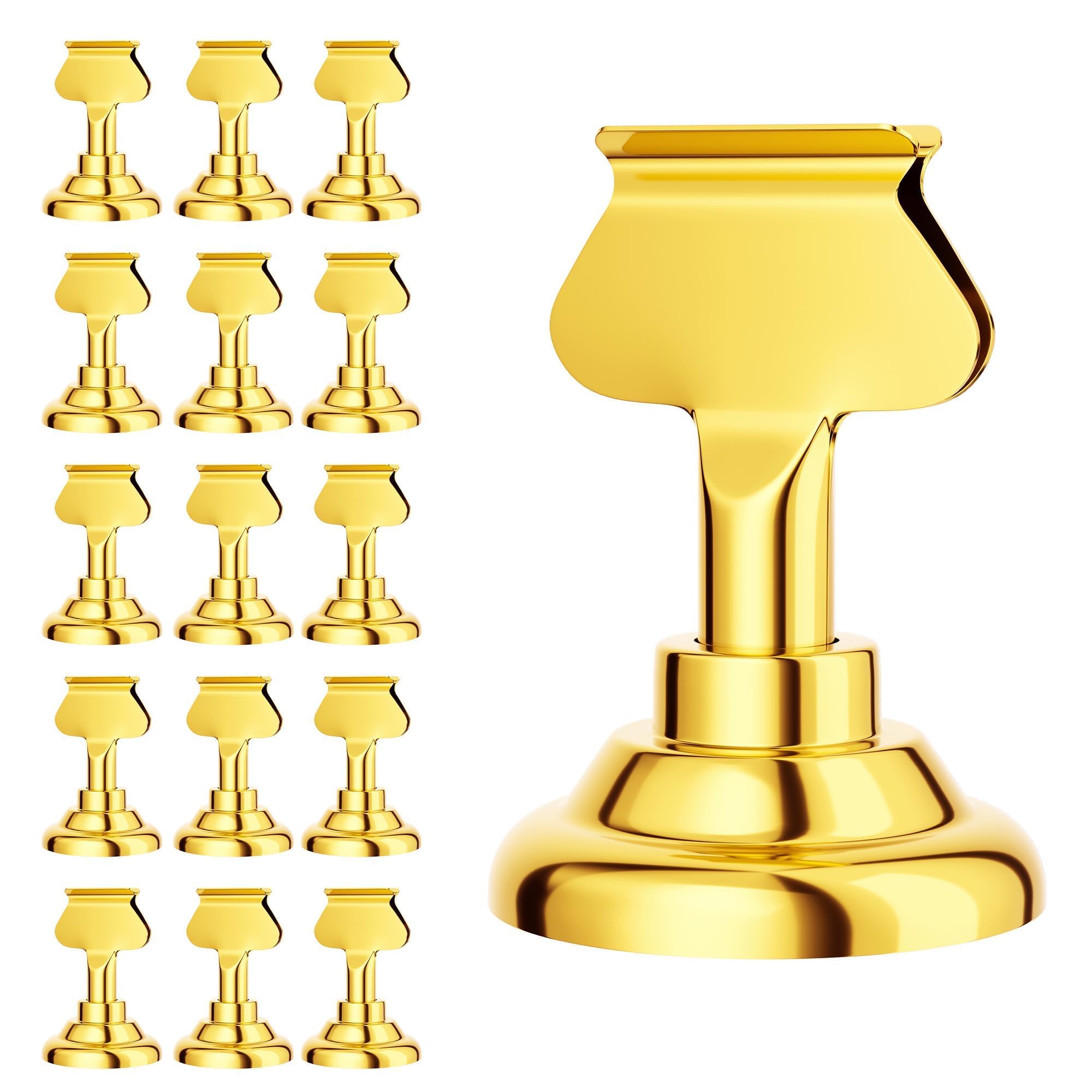 Urban Deco 16 Pieces Table Card Holder Place Card Holders 1.7 inches Gold Steel 