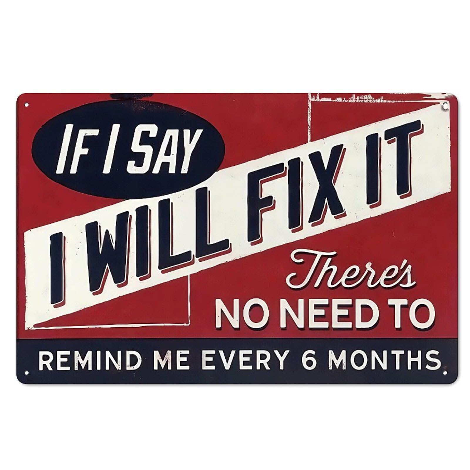 A Vintage Repair Workshop Sign with Guaranteed Corrections Rustic Aluminum Wall 