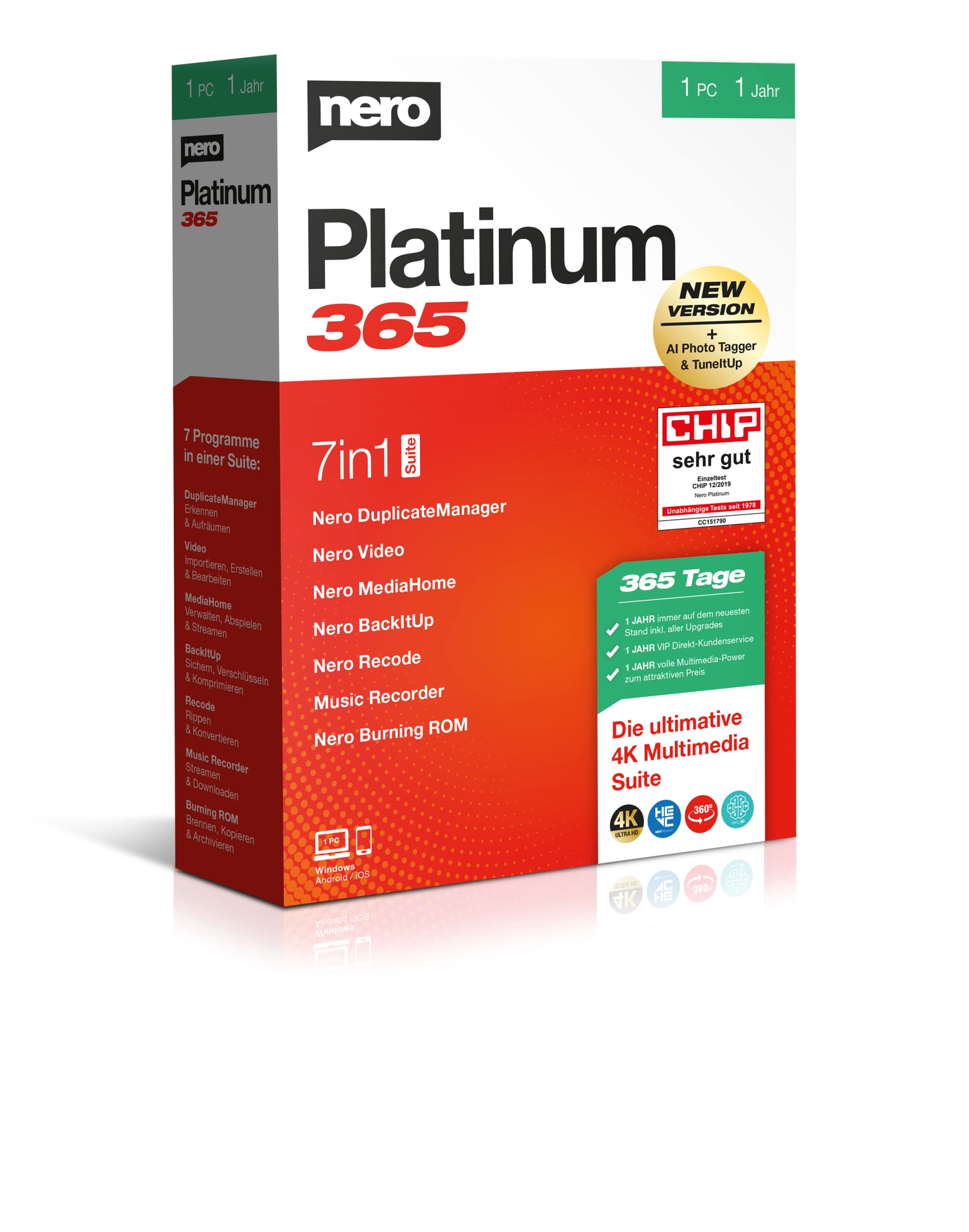 Nero Platinum 365 | All-in-One Multimedia Suite | Video Editing 4K/8K | Photo AI