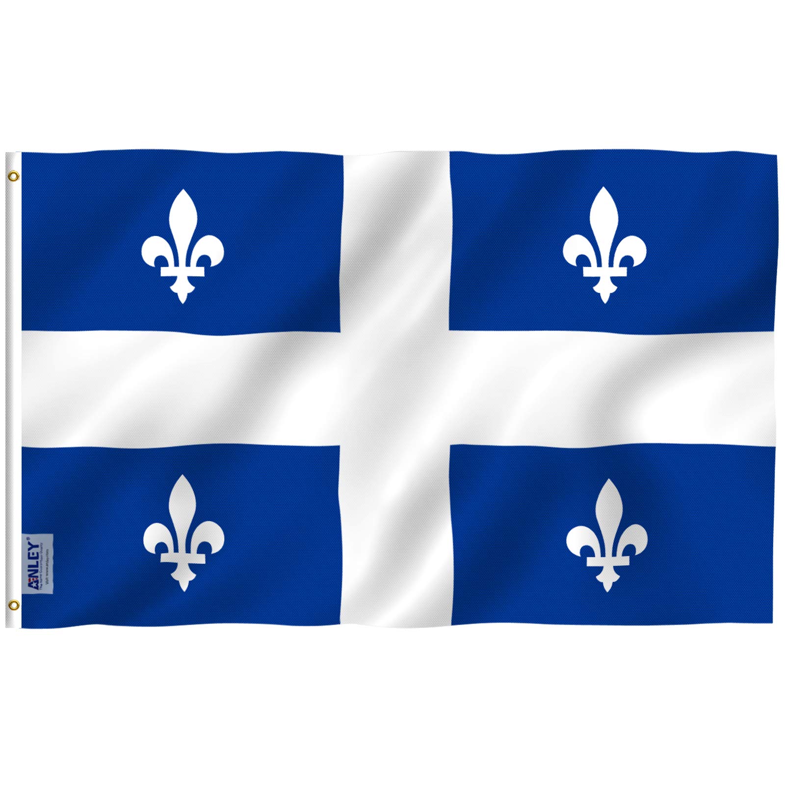 ANLEY Fly Breeze 3x5 Foot Quebec Flag - Vivid Color and UV Fade Resistant - Cana