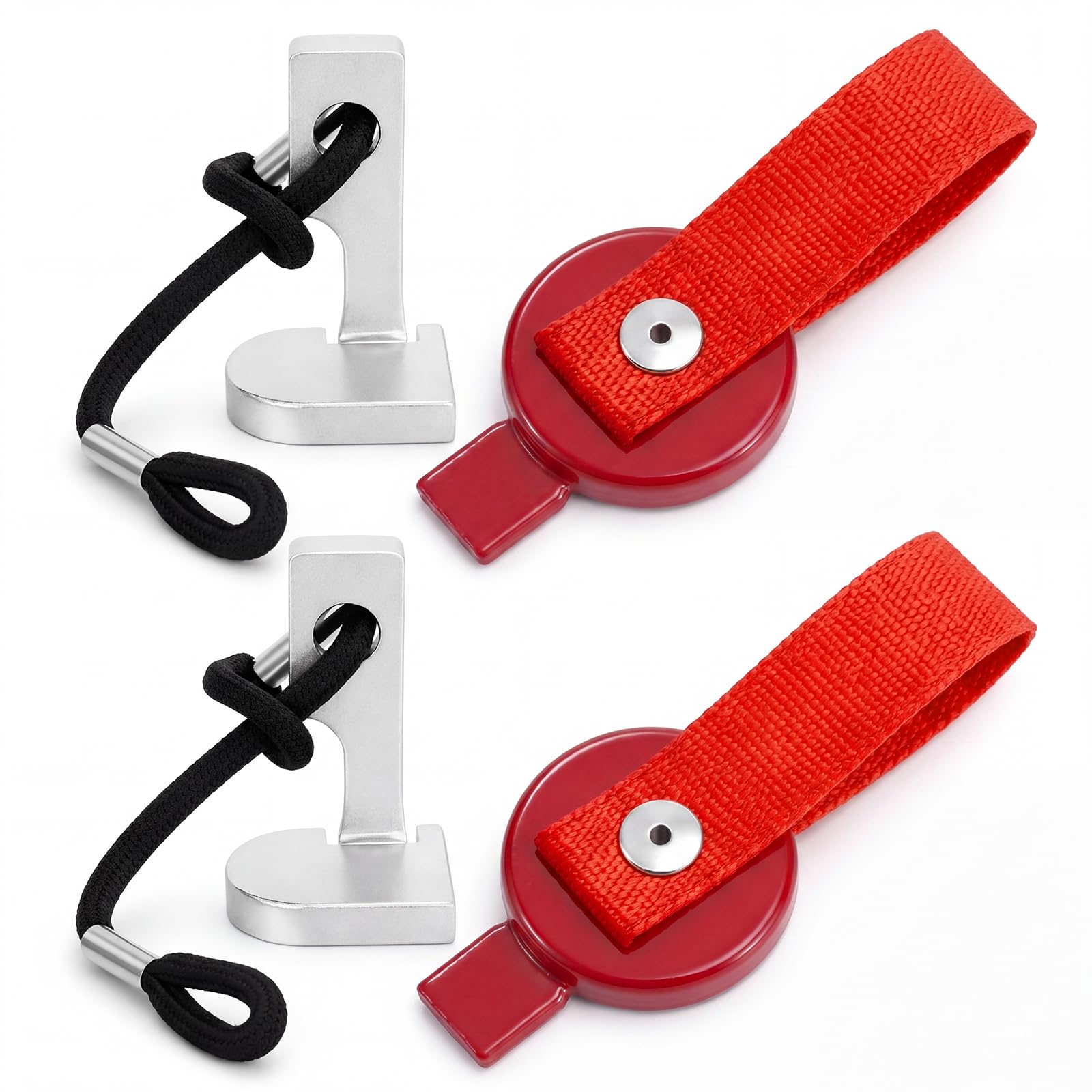 Hicarer 4 Pcs Trailer Brake Lockout Key Set - 2 Manual & 2 Magnetic Surge Brake 