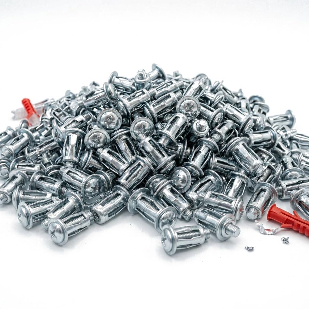 30Pcs/60Pcs/90Pcs Button Rivet Locking Nuts Set with M4, M5, M6,3 Sizes | Heavy 
