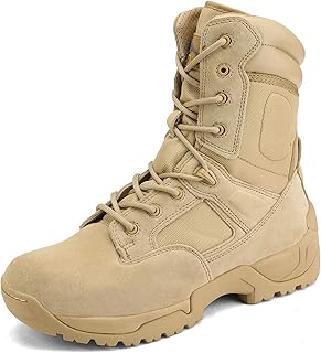 NORTIV 8 Tactical Military Work Boots with Zip