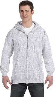 Hanes Ultimate Full-Zip Hoodie, Men's Hooded Fleece Sweatshirt with Zipper Hoodie (Pack of 1)