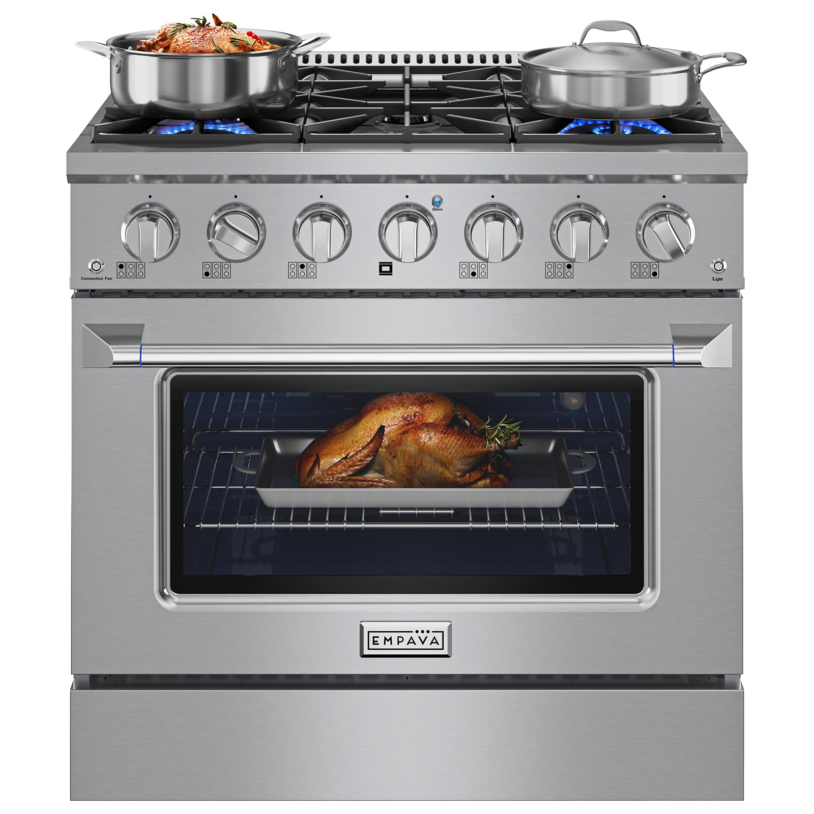 36" Professional Gas Range for Serious Home Cooking, ETL Certified | 20,000 BTU 