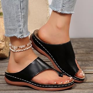 Women's Plus Size Sandals Wedge Heel Comfortable Platform Slippers