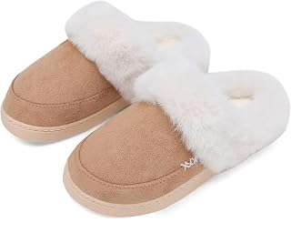 NineCiFun Women Slippers Memory Foam House Slippers Warm Plush Shoes for Bedroom