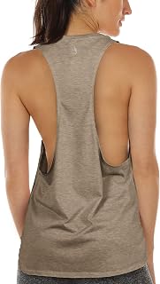 icyzone Women Casual Tank Top Sports Sleeveless Loose Exercise Yoga Running Tank Tops