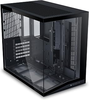 Lian Li O11D Mini V2 Compact ATX Mid-Tower PC Case, Black, No Fans | Panoramic ATX case with pillar-free glass, ventilated airflow, adjustable I/O and clean cable management. Fans not included.