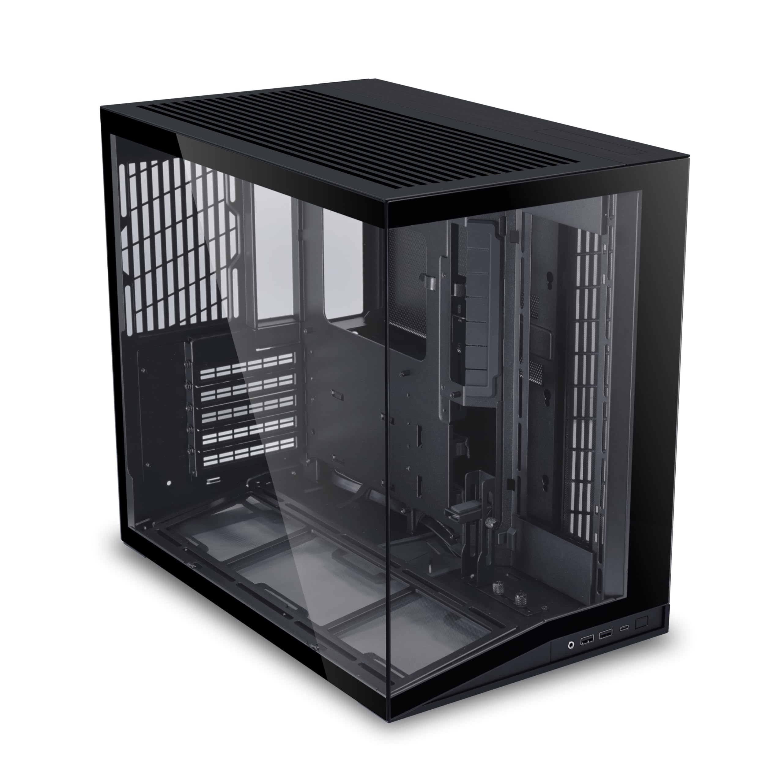 Lian Li O11D Mini V2 Compact ATX Mid-Tower PC Case, Black, No Fans | Panoramic A