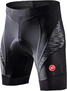 Souke Sports Men's Cycling Shorts Padded Bicycle Riding Half Pants Bike Biking Cycle Tights Black