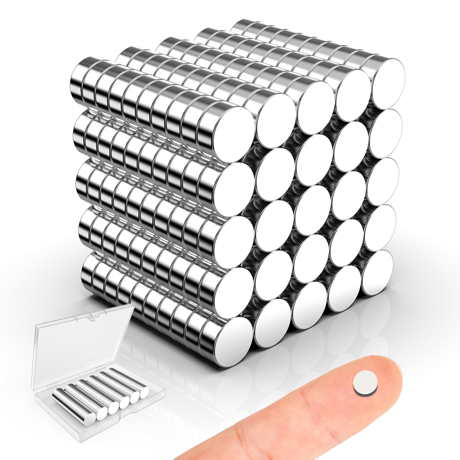 Caturledas Magnets for Crafts, 5x2mm Small Round Magnetic 250 Pack | Rare Earth 