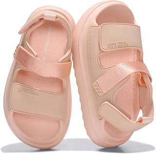 Project Cloud Sandali per ragazze, leggeri e regolabili, sandali per bambini, resistenti all'acqua, ciabatte antiscivolo per bambini (Little Goldie)