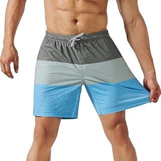 MaaMgic Men's 4 Way Stretch Swim Shorts for Summer Holidays Quick Drying Beach Swimming Pool Swimwear Multicolour