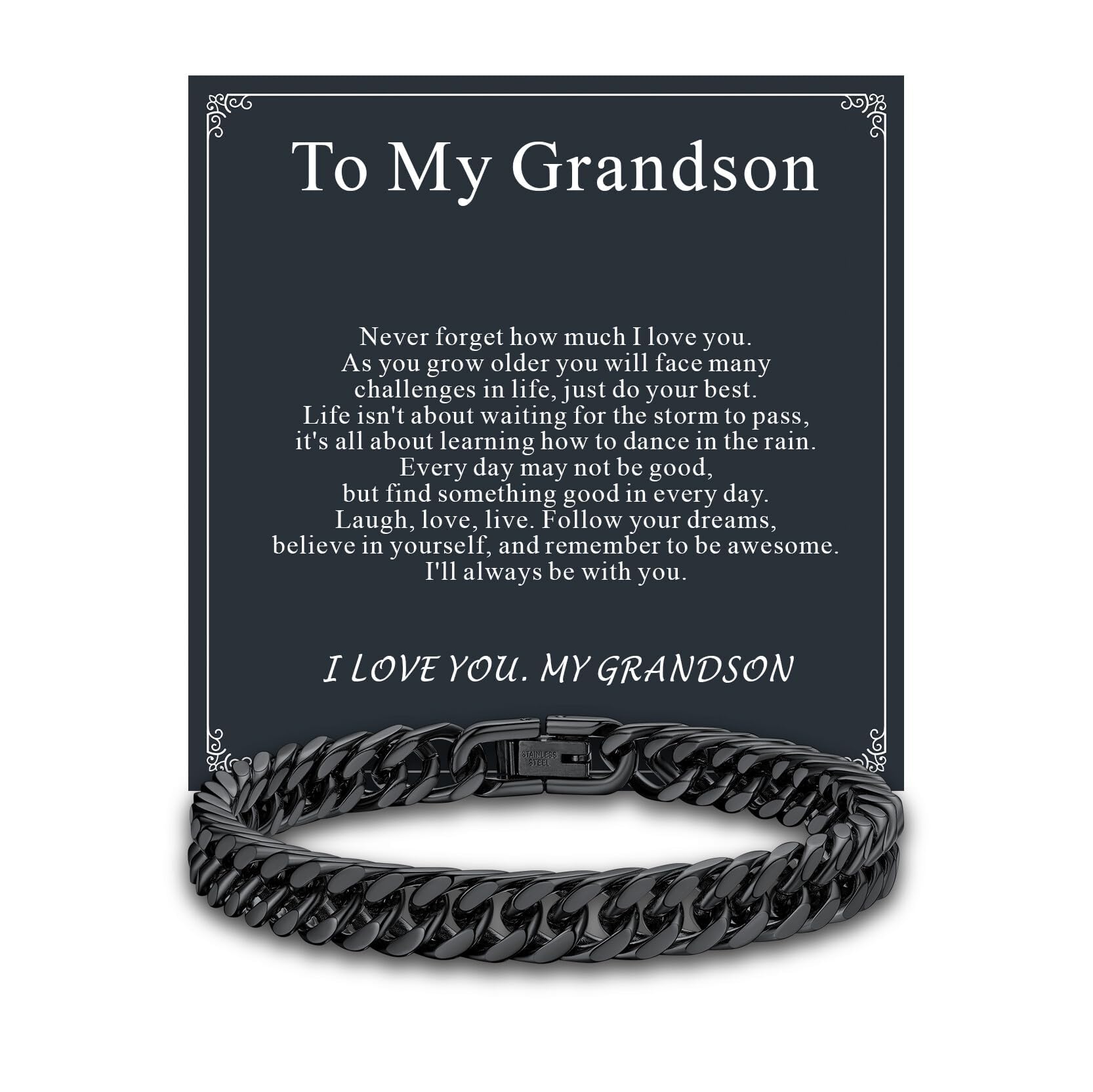 Supcare Birthday Gifts for Him Stainless Steel Cuban Link Bracelets for Men
