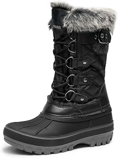 DREAM PAIRS Kids Waterproof Winter Snow Boots