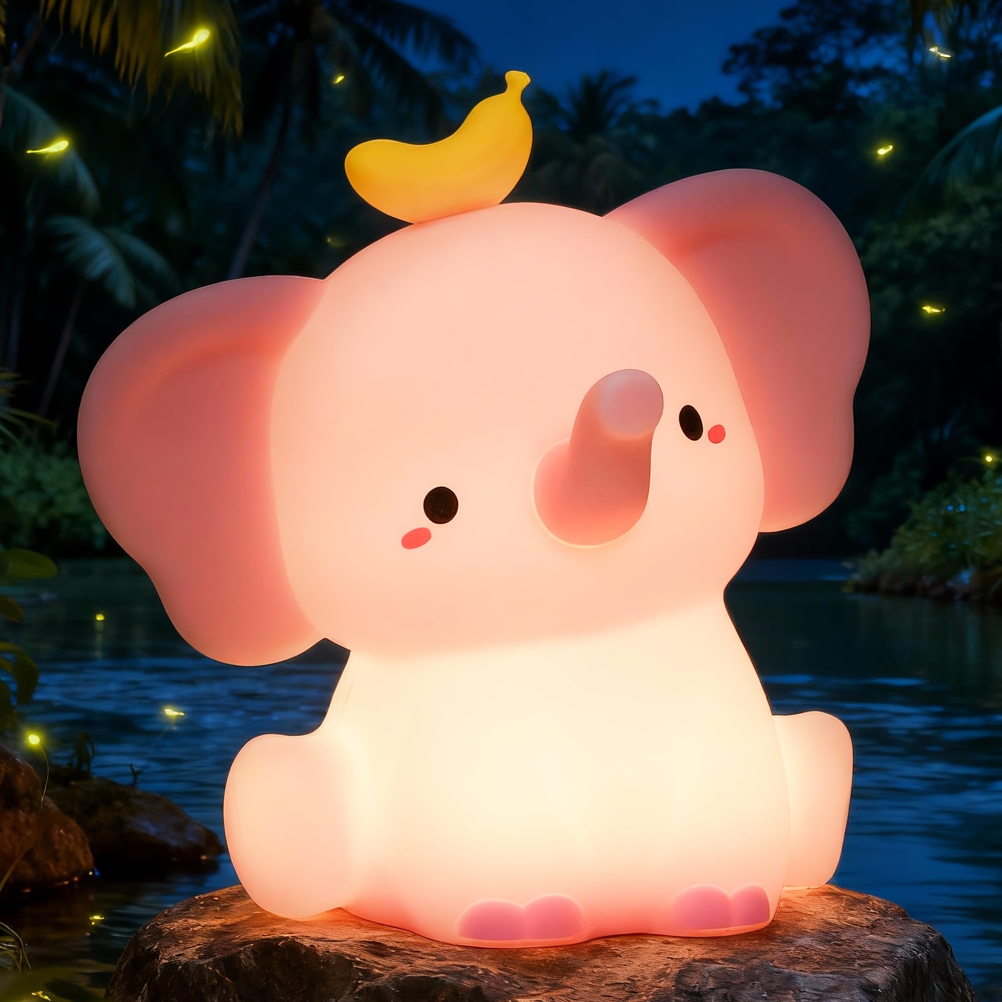Ammonite Nursery Night Light, Cute Silicone Horse Lamp for Kids, Soft Silicone K