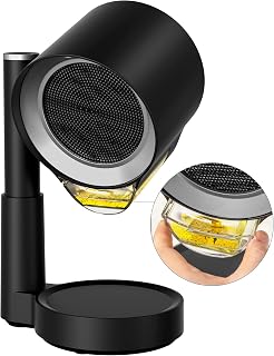 GroTawel Portable Range Hood: Kitchen Countertop Cooking Exhaust Fan Quiet Smoke Removal - 3-Speed Suction Height & Angle Adjustable Design Dual-layer Filter- Plug-in for Apartments RV BBQ Hot Pot