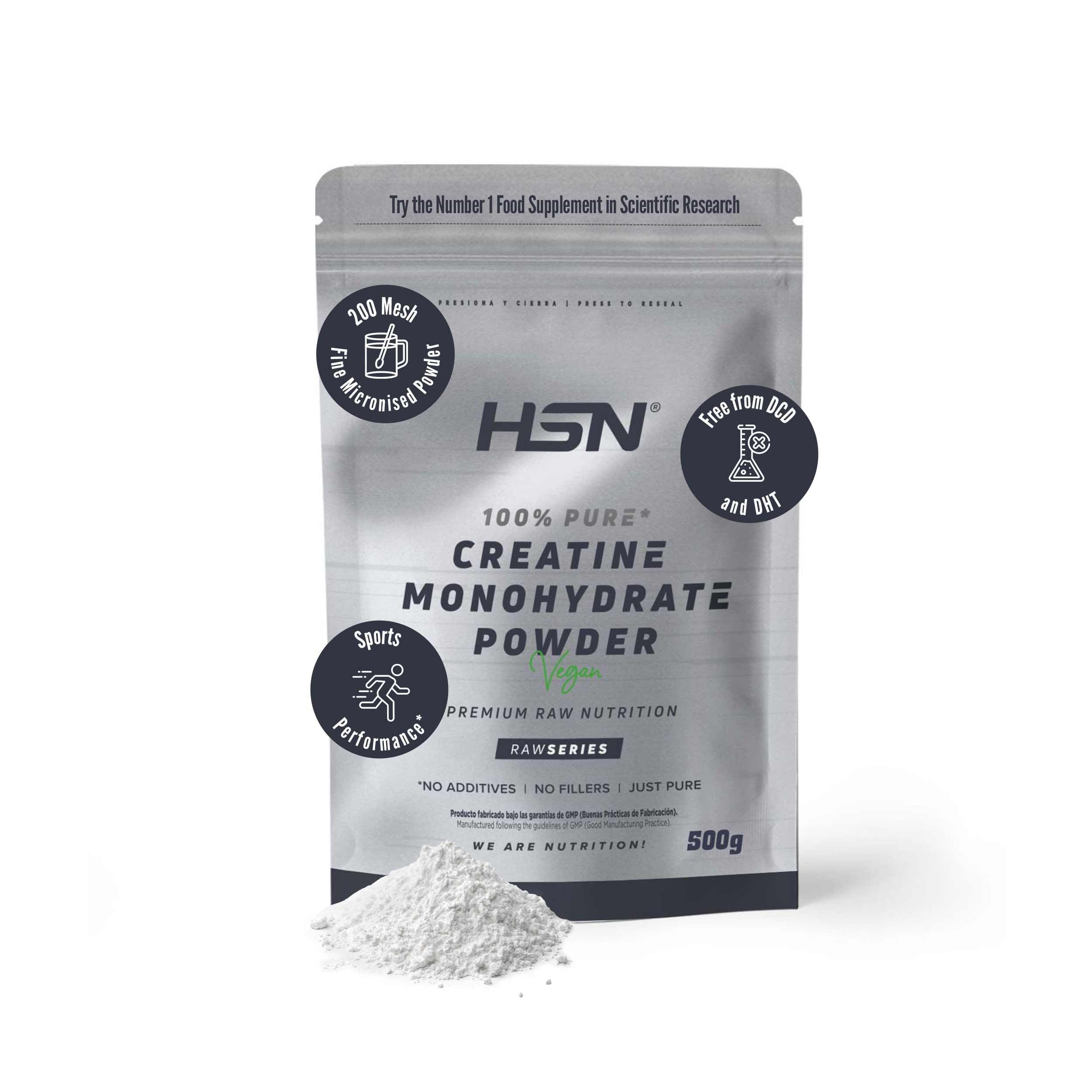 HSN Creatine Monohydrate Powder (200 mesh) Unflavored 500 g | 100% Pure Creatine