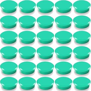 Fridge Magnets, 30pcs Strong Refrigerator Magnets, Heavy Duty Small Magnets for Whiteboard, Office, Classroom, Lockers, Maps, DIY Crafts - Cute Mini Round Magnet for Fridge, Kitchen (Green)