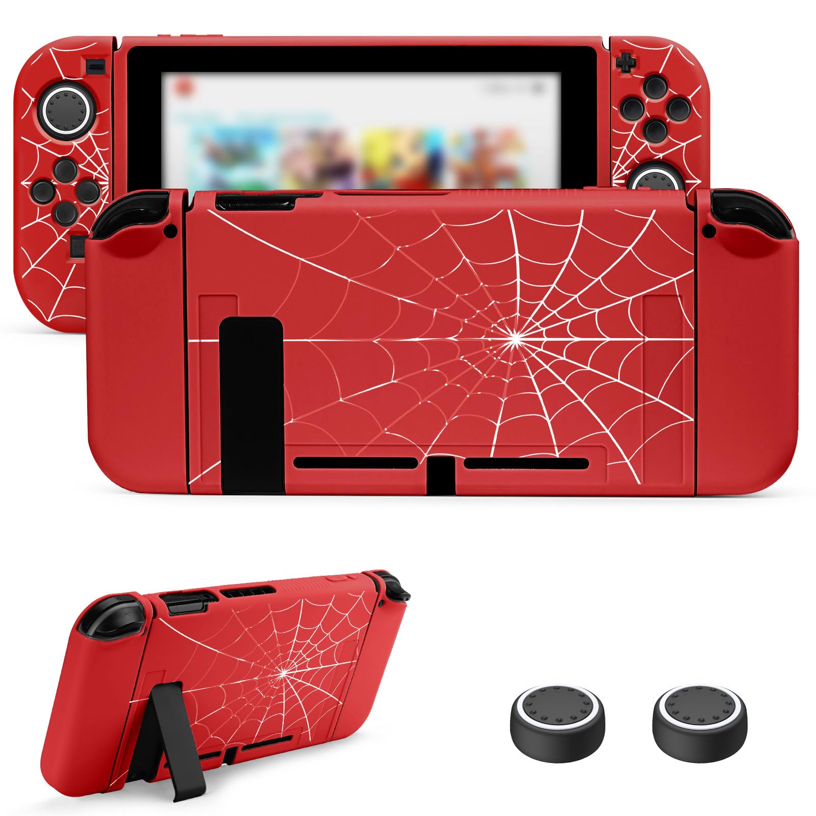 JINGDU Protective Case for Switch 2017 NS, Dockable Soft TPU Protector, Slim Sho