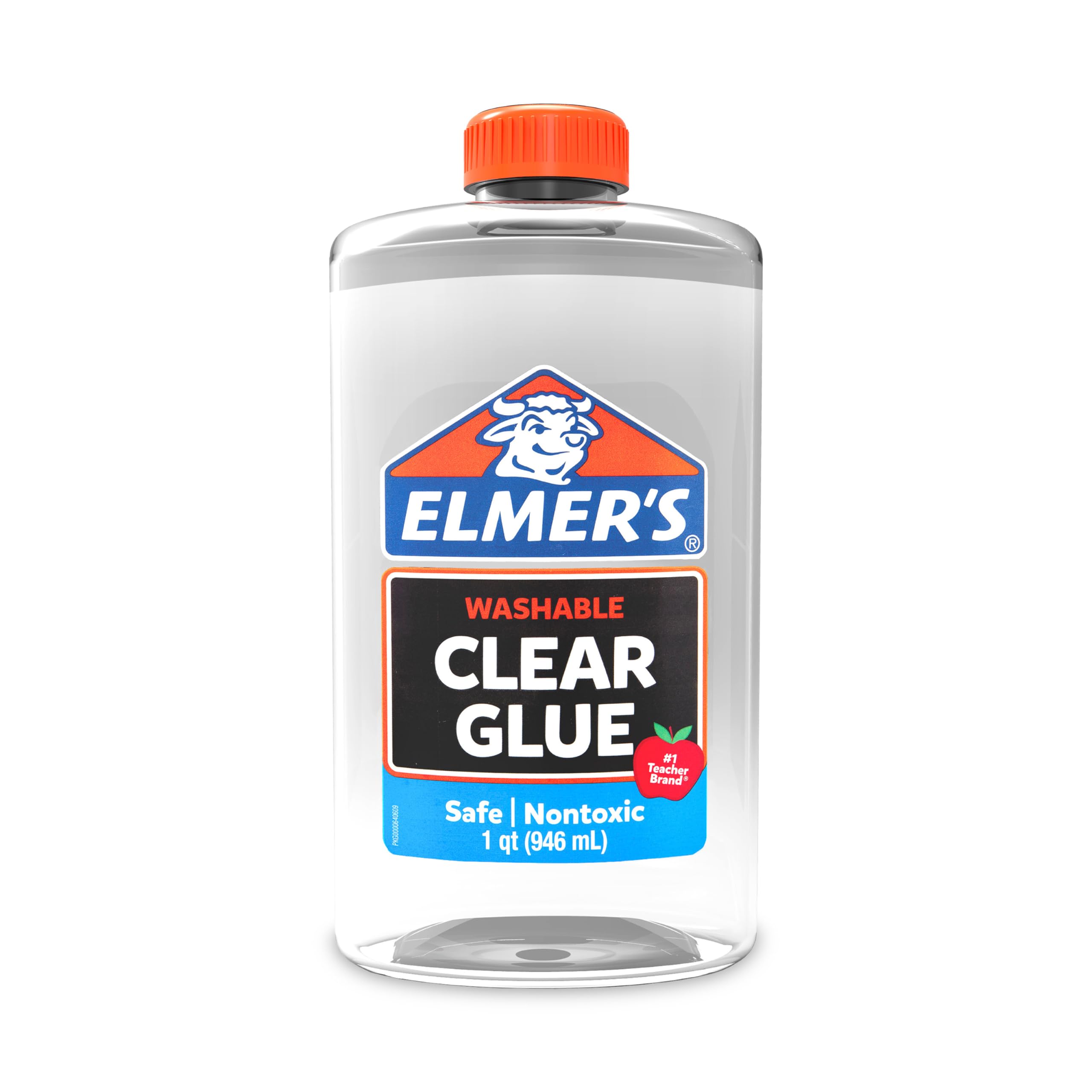 Elmer's Clear Liquid School Glue, Washable, Safe, Nontoxic, 32 Ounces (1 Quart) 