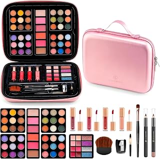 Color Nymph Makeup Kit for Teen Girl Beginner Makeup Kit Cosmetic Set Pink | Girls Makeup Gift set, Women Makeup Kit for Beginner, Pink Makeup Handbag,Compact, Easy to Carry, Gentle Makeup Formula