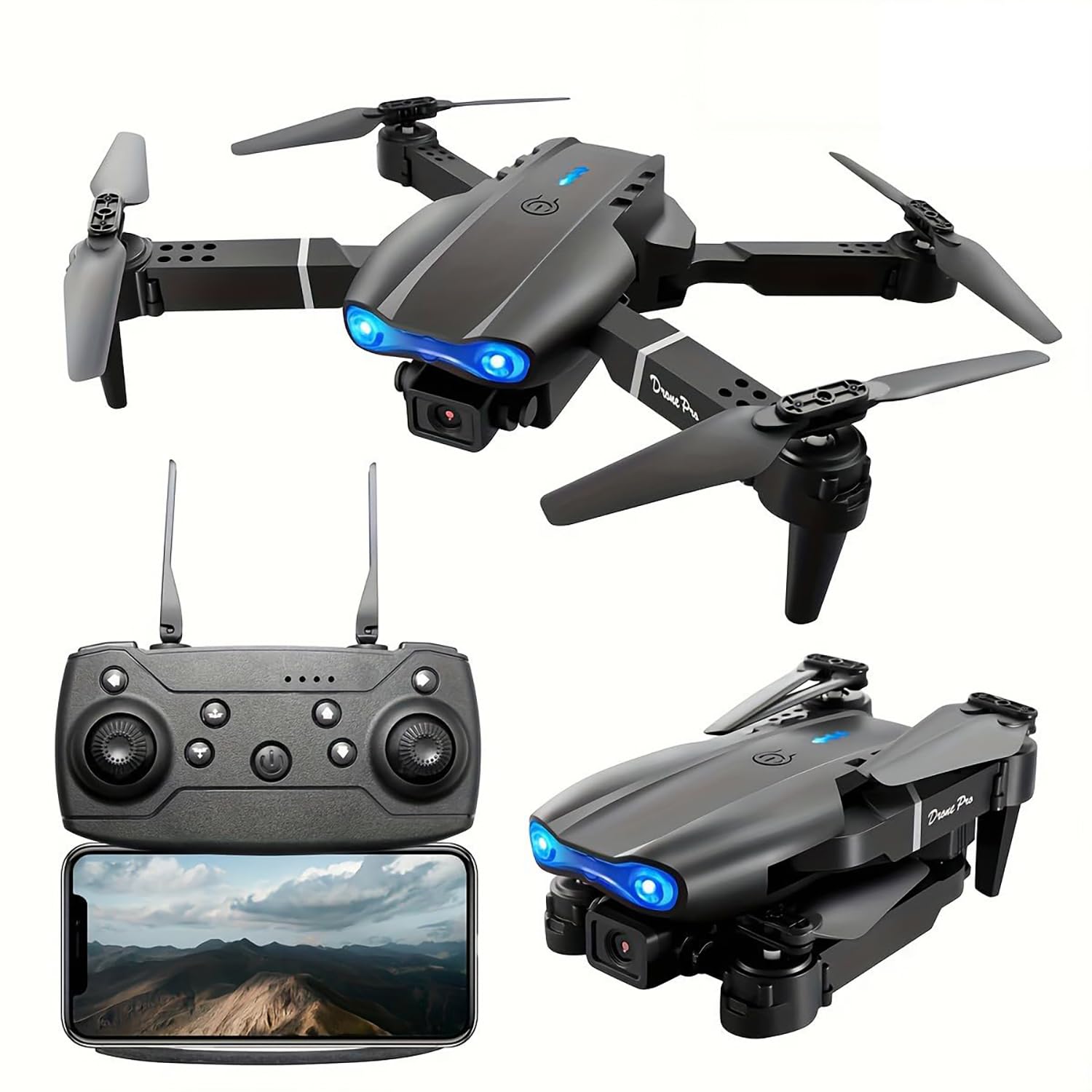 E99 Drone With Camera, Foldable RC Quadcopter Drone,Remote Control Drone Toys Fo