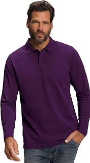 JP 1880 702560 Men's Large Sizes Plus Sizes Menswear L-8XL to 8XL Polo Shirt, Top, Button Placket, Shirt Collar, Pique
