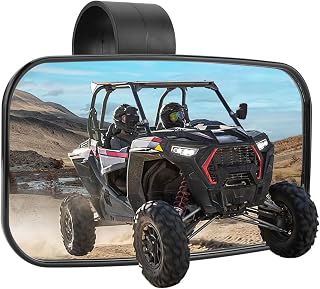 KEMIMOTO UTV Boat Rear View Mirrors Rearview Mirror with 1.5"-2" Mount | Compatible with Polaris RZR PRO XP Ranger General Can Am Commander Maverick X3 Viking Rhino