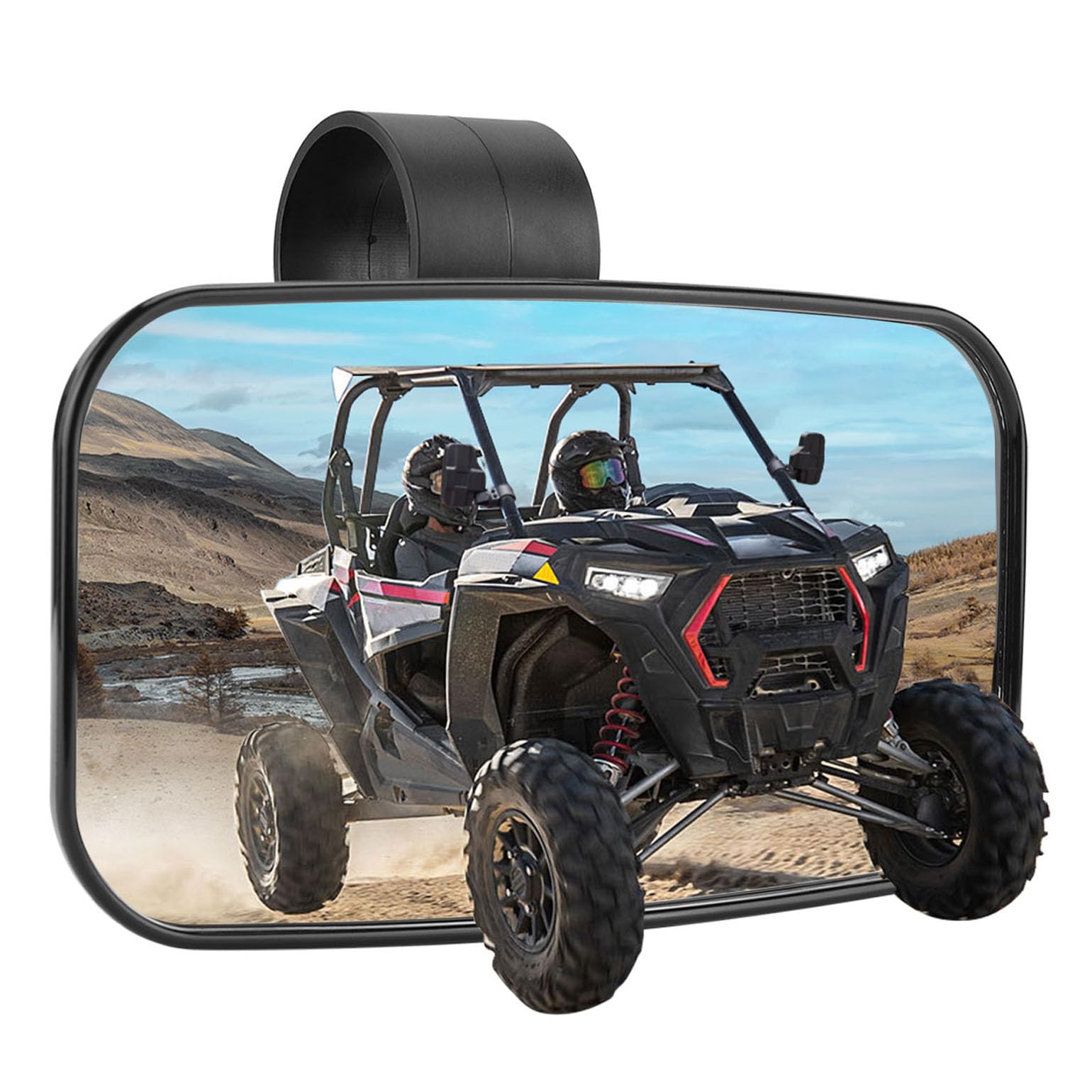 KEMIMOTO UTV Boat Rear View Mirrors Rearview Mirror with 1.5"-2" Mount | Compati