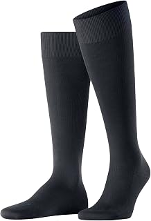 FALKE Lufthansa Travel & Comfort Men's Energizing Cotton Long Socks Strong Compression Better Blood Circulation Travel Long Periods Sitting Breathable Cotton 1 Pair
