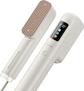 iLake Travel Steamer for Clothes, 100-240V Dual Voltage Handheld Steamer & Iron 2-in-1, Digital Display, 20s Heat Up, Auto Shut-Off, Worldwide Use for Home & Business Travel (Gold)
