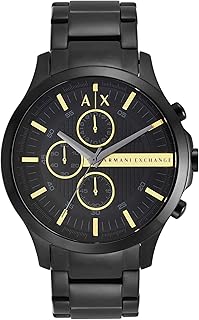 Armani Exchange Watch for Men, Quarz-Chronographenwerk und 46mm Gehäusegröße mit Edelstahlarmband