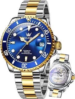 OLEVS Watches for Men Luxury Dress Stainless Steel Waterproof Chronograph