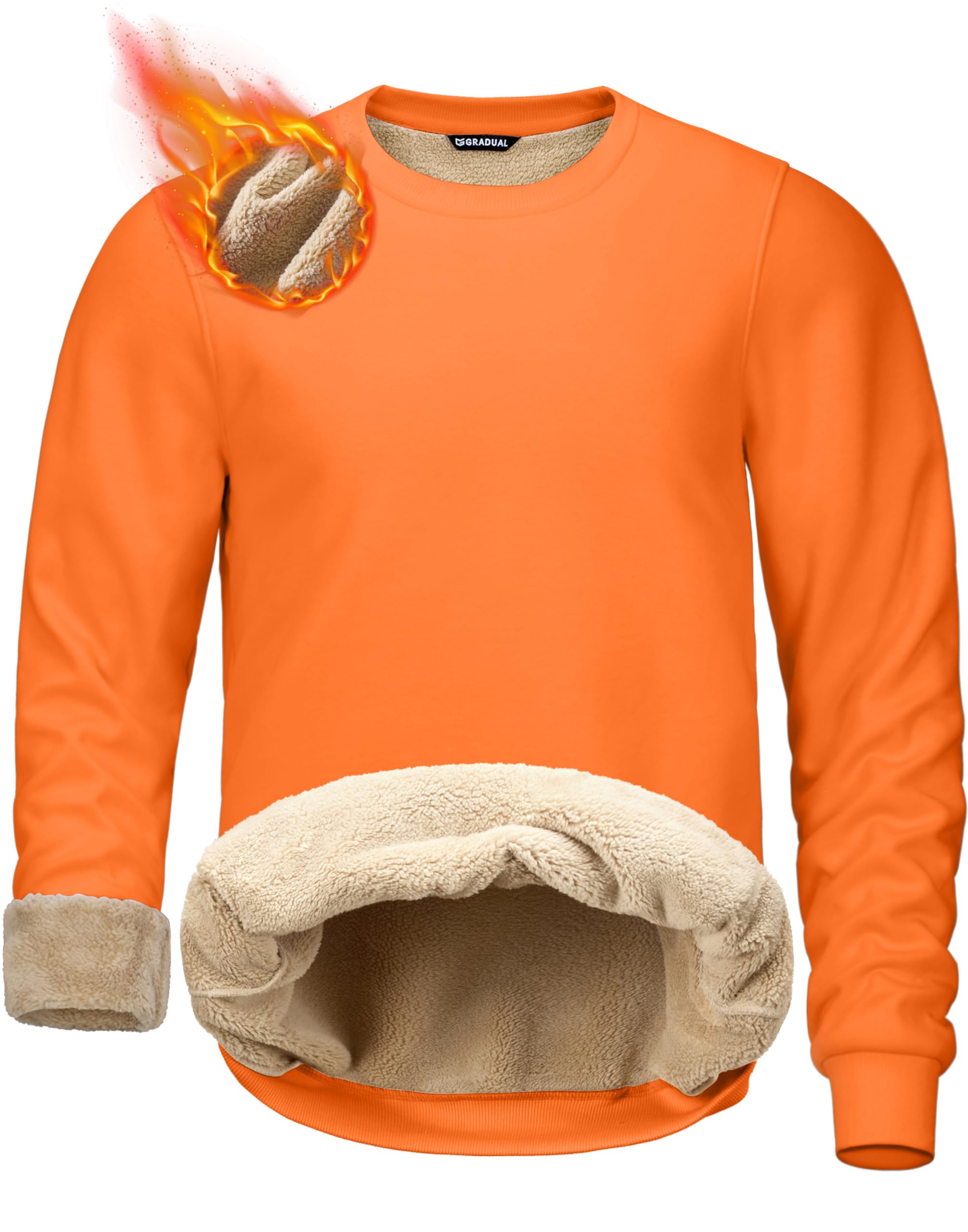 G Gradual Sherpa Lined Sweatshirts for Men Fleece Pullover